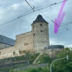 Blick auf Aussichtsplattform Schloss Plauen