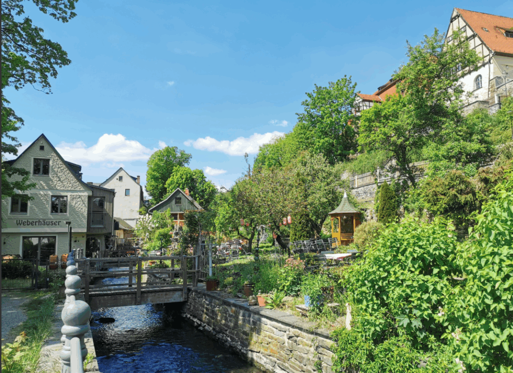 Plauen Weberhäuser und Mühlgraben